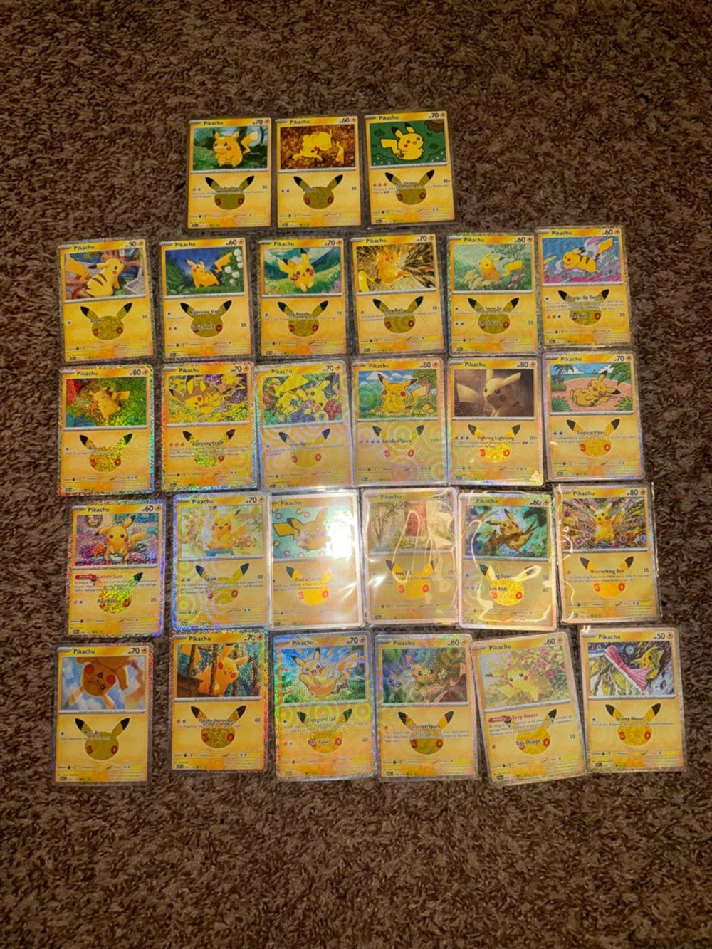 27 of 30 Holo Pikachu 30th Celebration Pokemon Cards